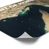 Straße von Hormuz Satellitenbild Poster (Ecke)
