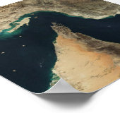 Straße von Hormuz Satellitenbild Poster (Ecke)
