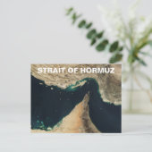 Straße von Hormuz Satellitenbild Postkarte (Stehend Vorderseite)