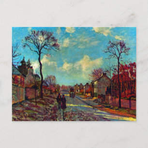 Straße von Louveciennes Kunst von Camille Pissarro Postkarte