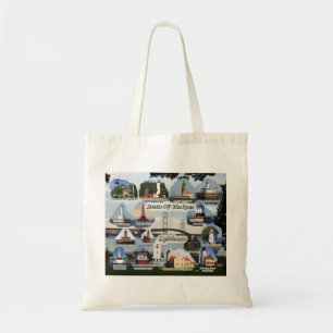 Straße von Mackinac Leuchtturm Tote Tasche