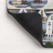 Straße von Mackinac Lighthouses Mousepad (Ecke)