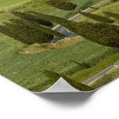 Straße von Pienza nach Montepulciano Poster (Ecke)