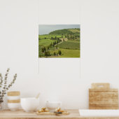 Straße von Pienza nach Montepulciano Poster (Küche)