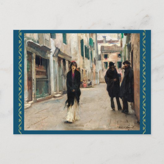 Straße von Venedig durch John Sargent Postkarte (Vorderseite)