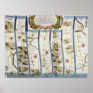 Straße von Whitby nach Durham Poster