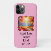 Straße weniger gegangen Art Mädchen Case-Mate iPhone Hülle (Rückseite)