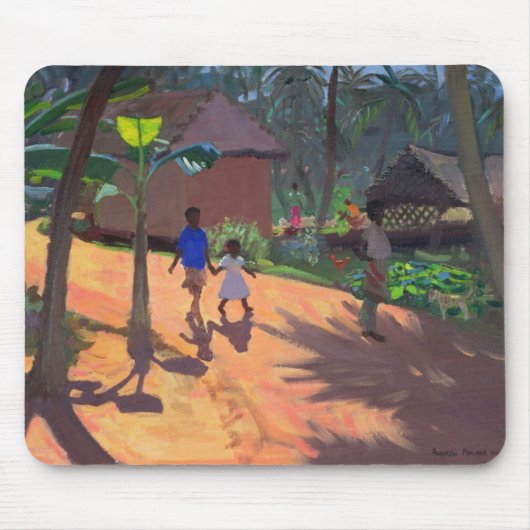 Straße zu Kovalum Strand Kerala 1996 Mousepad (Vorne)