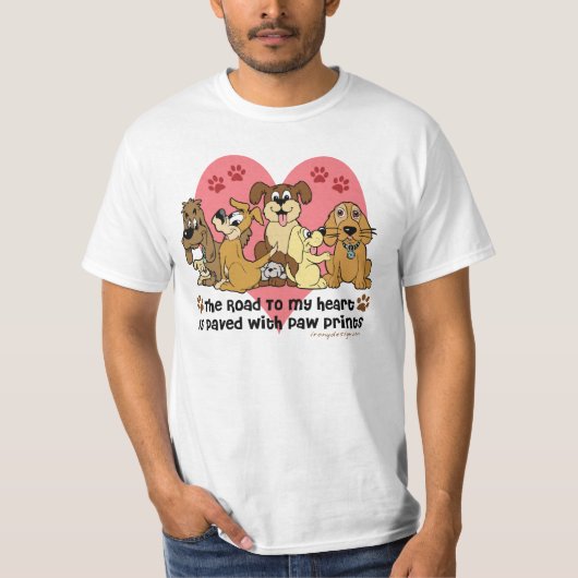 Straße zu meinem Herz-Hund T-Shirt (Vorderseite)