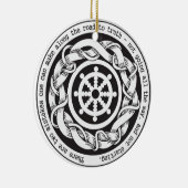 Straße zu Wahrheit Dharma Rad Keramikornament (Rechts)