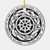 Straße zu Wahrheit Dharma Rad Keramikornament (Hinten)