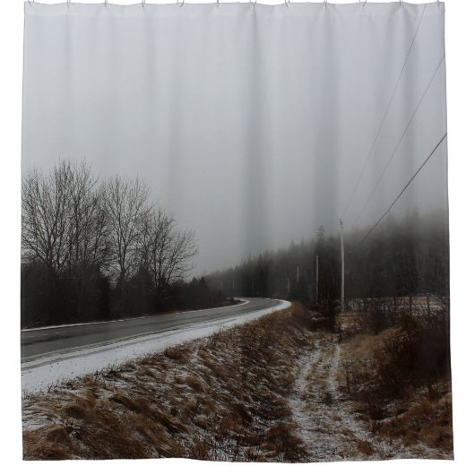 Straße zum Abgrund Duschvorhang (Vorderseite)