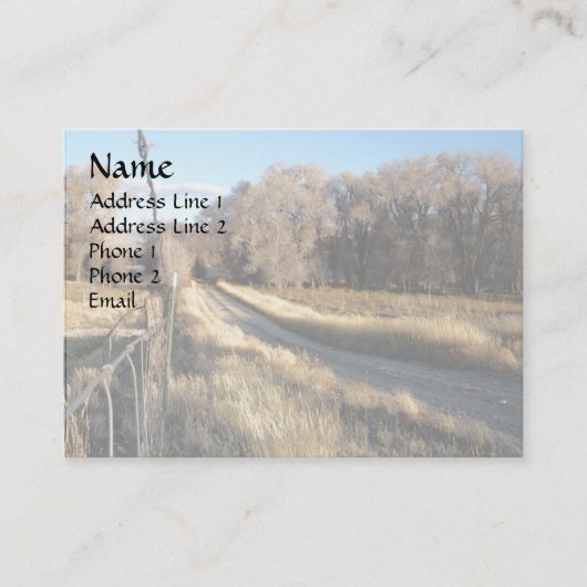 Straße zum mittleren Königreich Visitenkarte (Vorderseite)