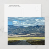 Straße zum Nationalpark der Großen Sanddünen, CO Postkarte (Vorne/Hinten)
