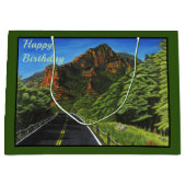 Straße zum Rock-Slide, Sedona Große Geschenktasche Geschenktüte (Vorderseite)