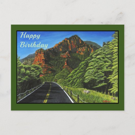 Straße zum Rock Slide, Sedona Postkarte (Vorderseite)
