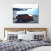 Straße zum Sea Hawaii jeep Offroad Beach Leinwand (Insitu (Schlafzimmer))