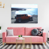 Straße zum Sea Hawaii jeep Offroad Beach Leinwand (Insitu (Wohnzimmer))