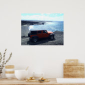 Straße zum Sea jeep Abenteuer Strand Aussichtspunk Poster (Küche)