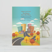 Straße zur Ankündigung über den Stadtverkehr (Stehend Vorderseite)