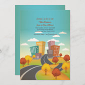 Straße zur Ankündigung über den Stadtverkehr (Vorne/Hinten)