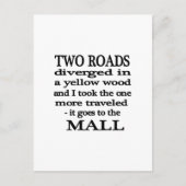 Straße zur Mall Postkarte (Vorderseite)
