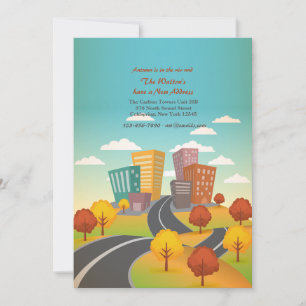 Straße zur Stadt-beweglichen Mitteilung Ankündigung