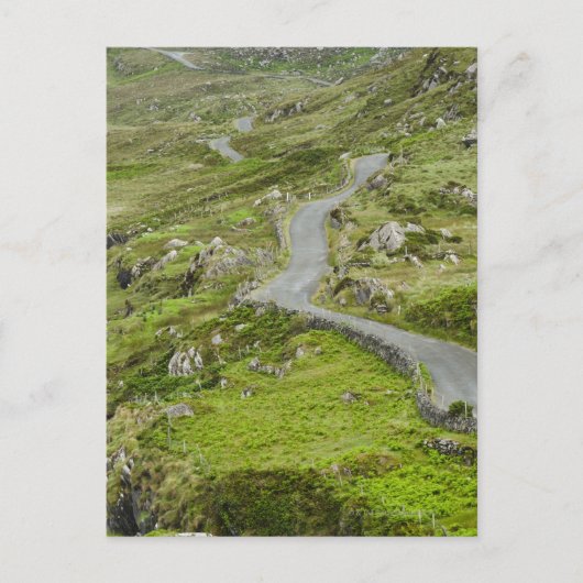 Straße zwischen Ballaghacahreen und Caherkeen. Postkarte (Vorderseite)