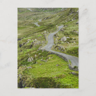 Straße zwischen Ballaghacahreen und Caherkeen. Postkarte