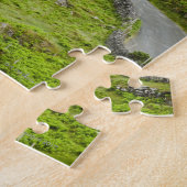 Straße zwischen Ballaghacahreen und Caherkeen. Puzzle (Seite)