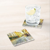 Straßen alten Prag-Aquarells Rechteckiger Pappuntersetzer (Vor Ort)