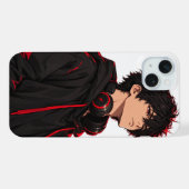 Straßen-Anime-Junge iPhone Hülle (Rückseite (Horizontal))