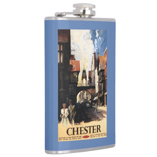 Straßen-Ansicht mit Paar-u. Turm-Uhr-Schiene Flachmann (Rechts)