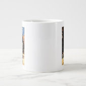 Straßen-Ansicht mit Paar-u. Turm-Uhr-Schiene Jumbo-Tasse (Vorderseite)