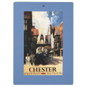 Straßen-Ansicht mit Paar-u. Turm-Uhr-Schiene Klemmbrett (Rückseite)