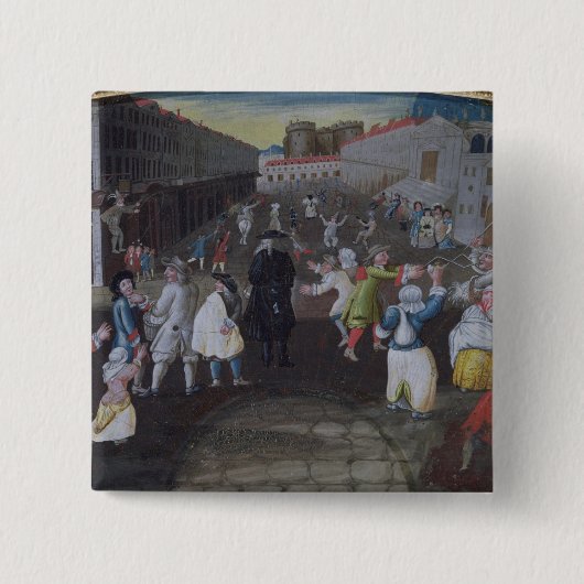 Straßen-Ausführende am Karneval Populaire Button (Vorderseite)