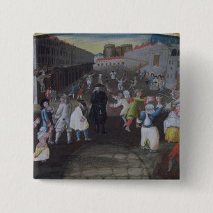 Straßen-Ausführende am Karneval Populaire Button