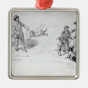 Straßen-Ausführende, c.1839-43 Silbernes Ornament