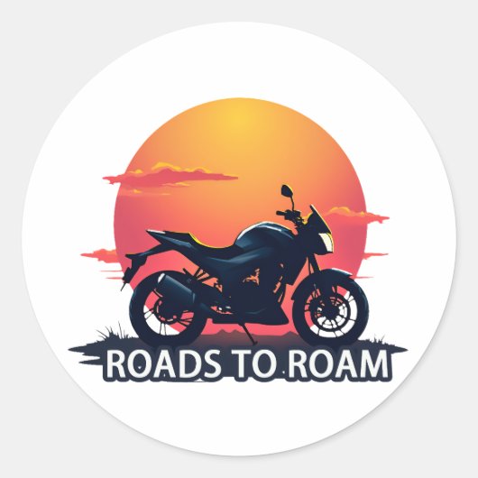 Straßen bis Rom Runder Aufkleber (Vorderseite)