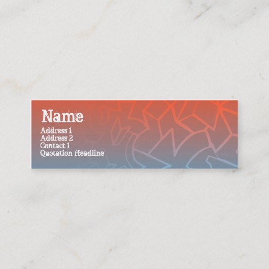 STRASSEN-BLÖCKE MINI VISITENKARTE (Vorderseite)