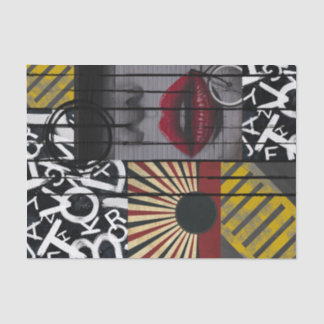 Straßen-Collage von Edward Martin Seidenpapier