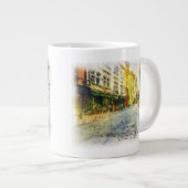 Straßen der alten Prager Wasserfarbe Jumbo-Tasse (Vorderseite Rechts)