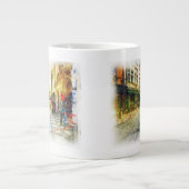 Straßen der alten Prager Wasserfarbe Jumbo-Tasse (Vorderseite)