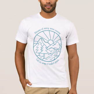 Straßen der Barmherzigkeit Landschaft Blau T-Shirt
