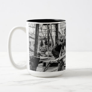 Straßen des texanischen Ölfeldes Zweifarbige Tasse