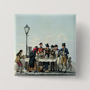Straßen-Frühstück graviert durch G.Hunt, 1825 Button
