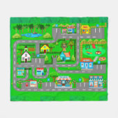 Straßen für Autos Fleecedecke (Vorderseite (Horizontal))