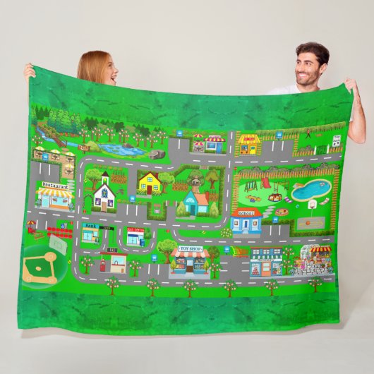 Straßen für Autos Fleecedecke (Beispiel)