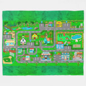 Straßen für Autos Fleecedecke (Vorderseite (Horizontal))