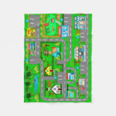 Straßen für Autos Fleecedecke (Vorderseite)
